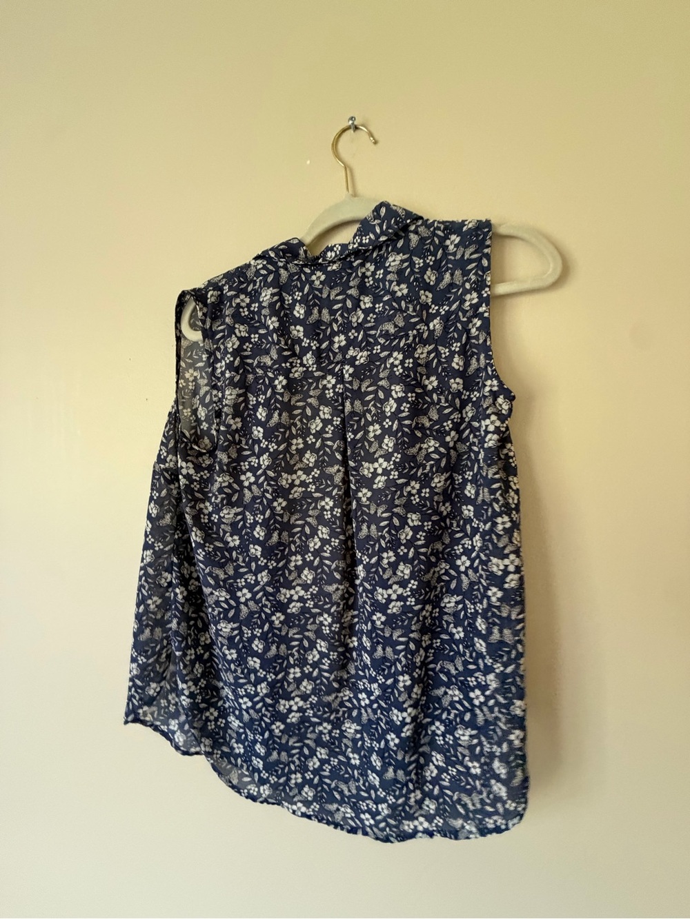 Navy Floral Sleeveless Camisole Top